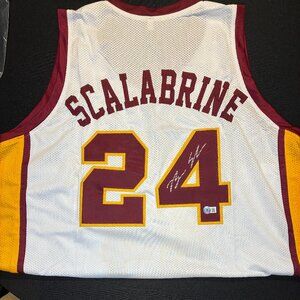 BRIAN SCALABRINE SIGNED CUSTOM JERSEY - Size XL (Beckett) NCAA USC Trojans
